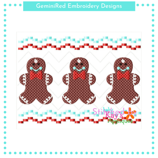 Gingerbread Boy Faux Smock {Three Sizes}