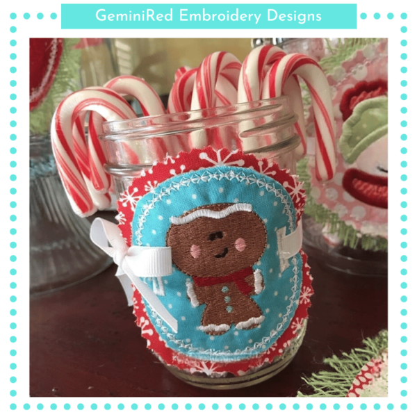 ITH Gingerbread Christmas Charm {Three Sizes} - Image 3