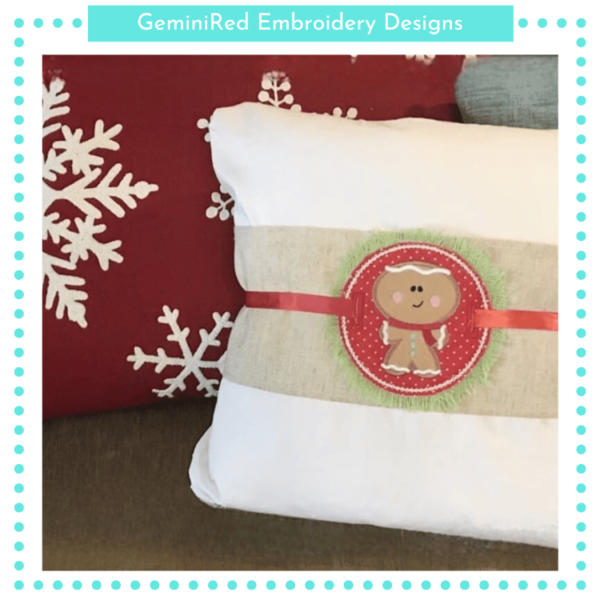ITH Gingerbread Christmas Charm {Three Sizes} - Image 2