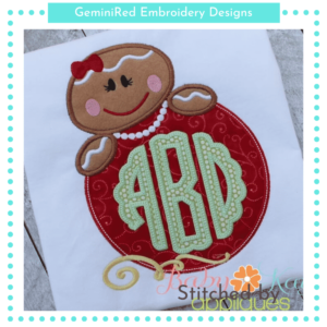Gingerbread Girl Monogram {Four Sizes}