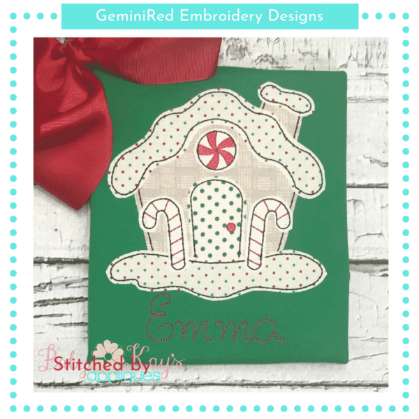 Gingerbread House Vintage Stitch {Four Sizes} - Image 2