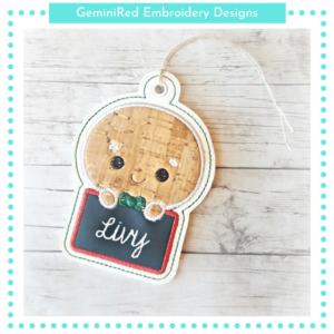 Gingerbread Man Gift Tag Ornament {5x7}