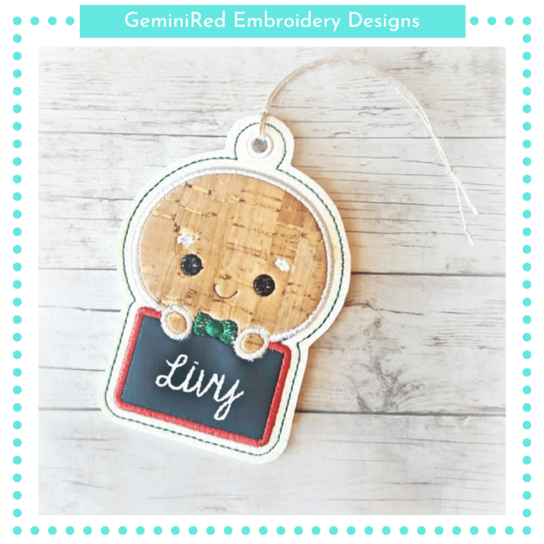 Gingerbread Man Gift Tag Ornament {5x7}