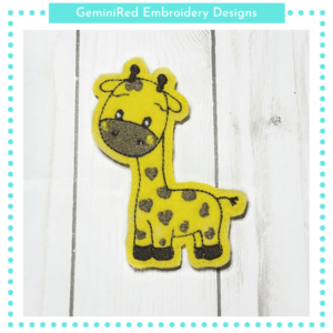 Giraffe Play Animal Feltie {4x4}