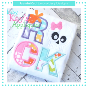 Girl Skull ROCK {Four Sizes}