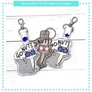 Go Nuts Squirrel Key Fob {Eyelet & Snap}