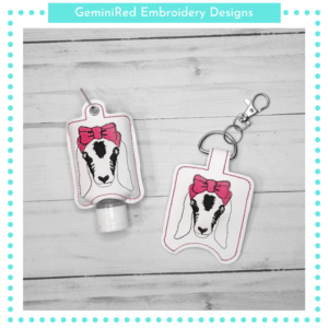 Goat Sanitizer Holder {Eyelet & Snap}