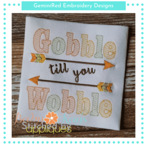 Gobble Till You Wobble Sketch {Four Sizes}
