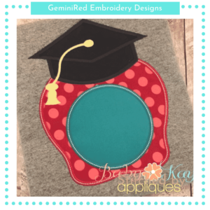 Graduation Monogram Apple {Four Sizes}