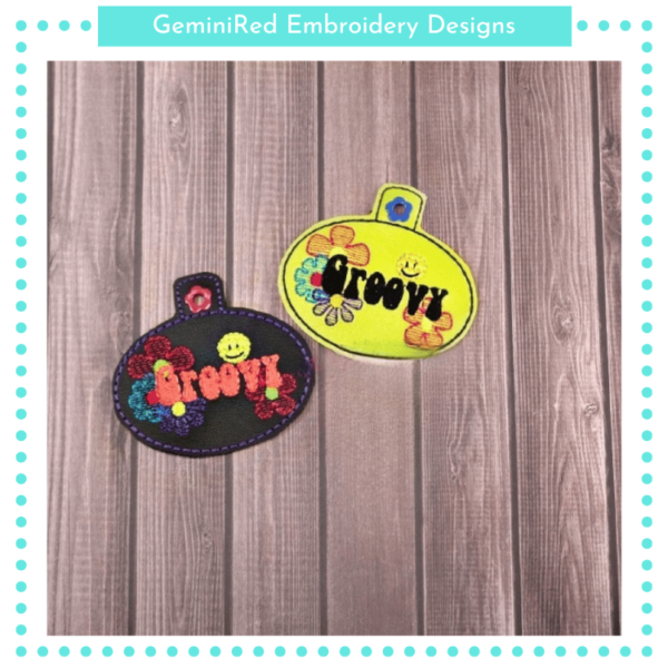 Groovy Key Fob {Eyelet & Snap}