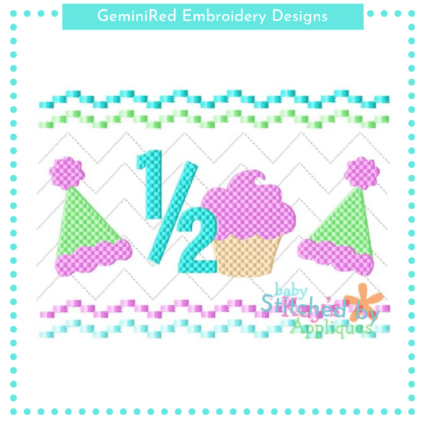 1/2 (Half) Birthday Faux Smock {Three Sizes}