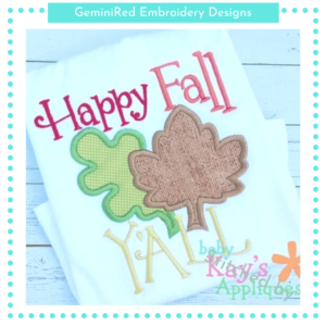 Happy Fall Y'all Leaves {Four Sizes}