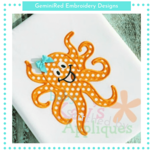 Happy Octopus Appliqué {Four Sizes}