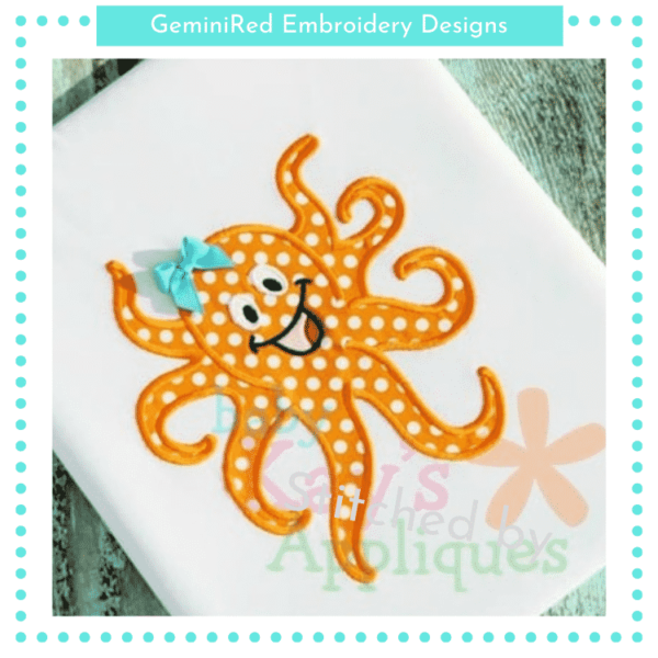 Happy Octopus Appliqué {Four Sizes}