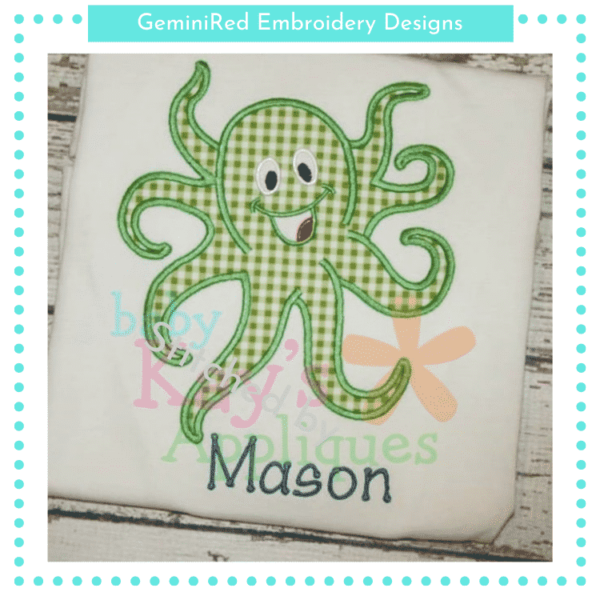 Happy Octopus Appliqué {Four Sizes} - Image 3