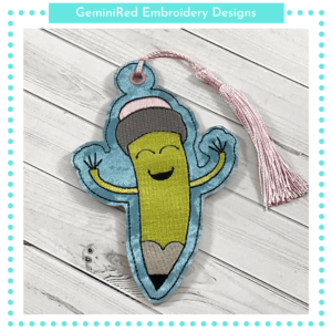 Happy Pencil Bookmark {4x4}