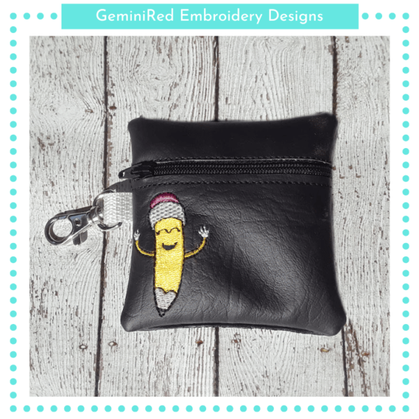 Happy Pencil Zipper Bag {Two Sizes} - Image 2
