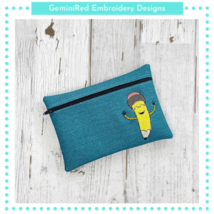 Happy Pencil Zipper Bag {Two Sizes}