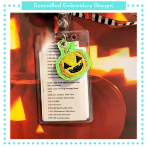 Happy Pumpkin Zipper Pull {4x4}