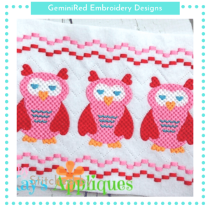 Heart Owl Faux Smock {Three Sizes}