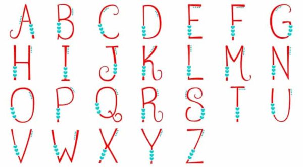 Heart Letter Set {Four Sizes} - Image 2