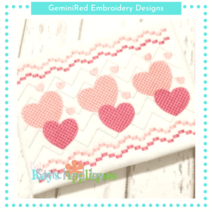 Hearts Faux Smock {Three Sizes}