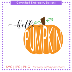 CUT FILE - Hello Pumpkin