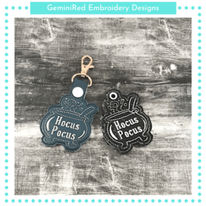Hocus Pocus Cauldron Key Fob {Eyelet & Snap}