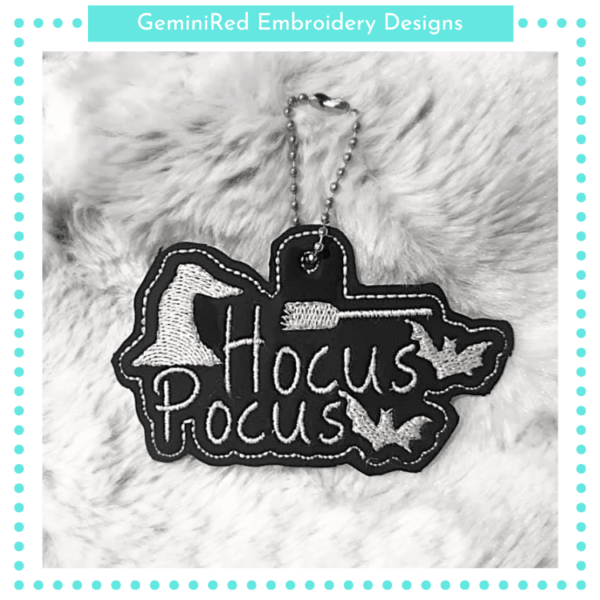 Hocus Pocus Word Key Fob {Eyelet & Snap}
