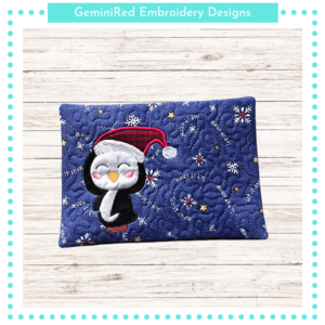 Holiday Penguin Mug Rug {5x7}