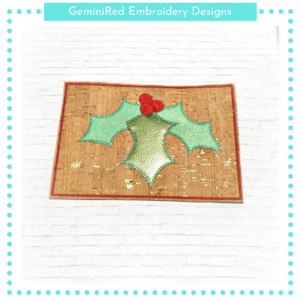 Holly Mug Rug {5x7}