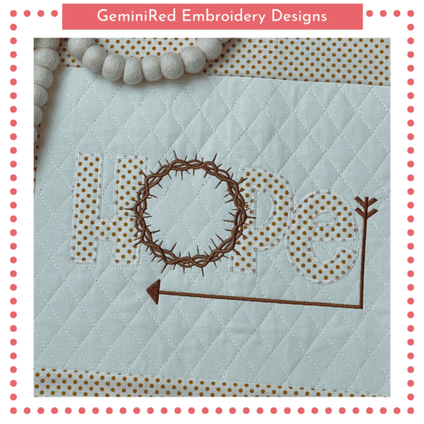 Hope Appliqué {Four Sizes} - Image 2