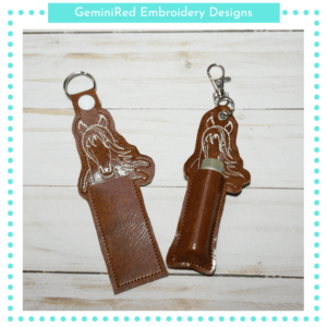 Horse Lip Balm Holder {Eyelet & Snap}