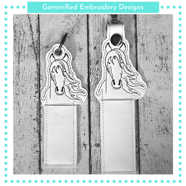Horse Lip Balm Holder {Eyelet & Snap} - Image 2