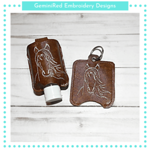Horse Sanitizer Holder {Eyelet & Snap}