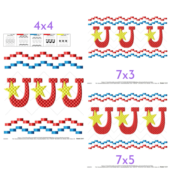 Horseshoe with Star Faux Smock {Three Sizes} - Image 2