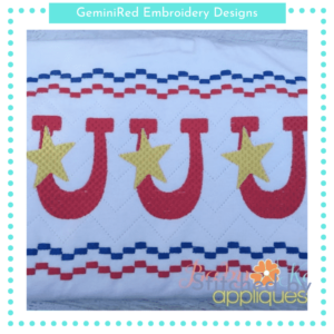 Horseshoe with Star Faux Smock {Three Sizes}