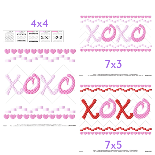 Hugs and Kisses XOXO Smock {Three Sizes} - Image 2