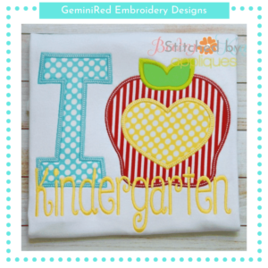 I Heart Apple Kindergarten {Four Sizes}