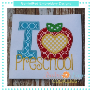 I Heart Apple Preschool {Four Sizes}
