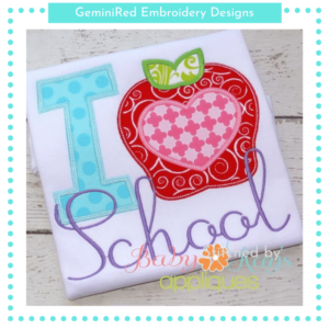 I Heart Apple School {Four Sizes}