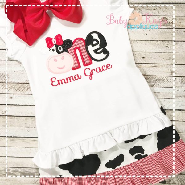ONE Birthday with Cow {Four Sizes} - Image 2