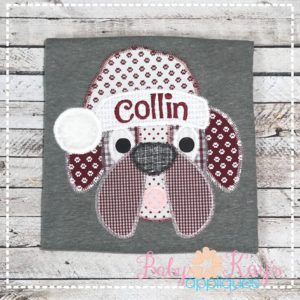 Santa Hat on Bulldog {Four Sizes}