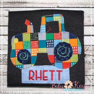 Simple Tractor Patchwork {Four Sizes}