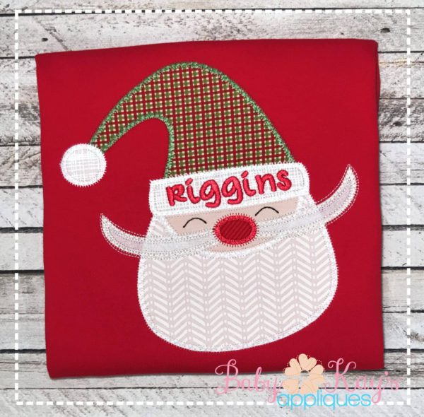 Simple Santa with Zigzag and Bean Stitch {Four Sizes}