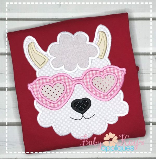 Llama with Heart Glasses {Four Sizes}