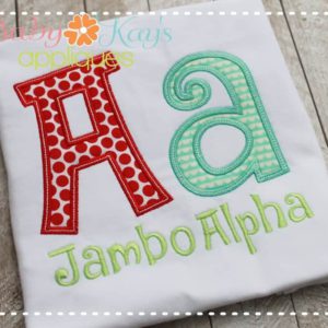 Jambo Appliqué Alpha {Five Sizes}