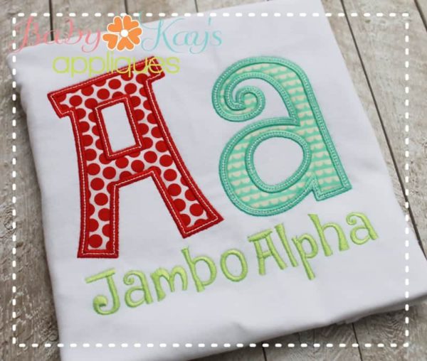 Jambo Appliqué Alpha {Five Sizes}