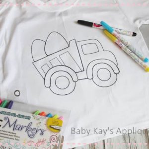 Egg Dump Truck Sketch {Four Sizes}