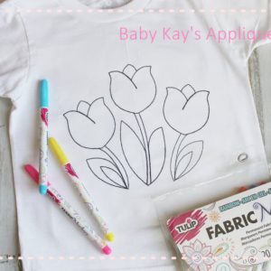 Tulip Trio Sketch {Four Sizes}